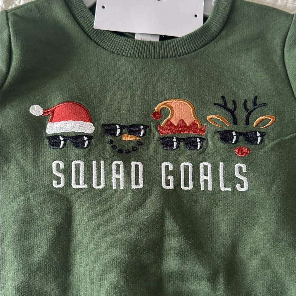 12m Baby Outfit with Festive Print - Picture 3 of 4